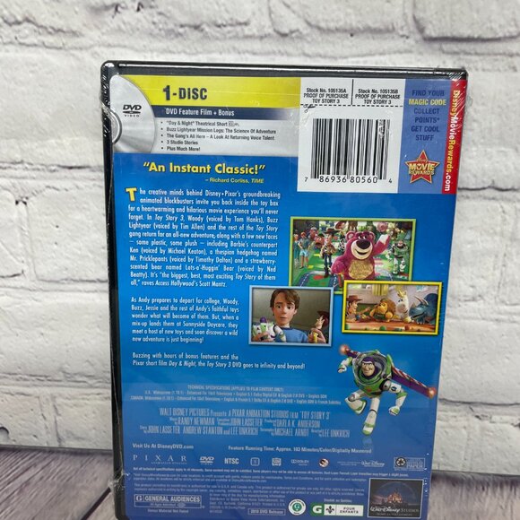 Disney Pixar Toy Story 3 DVD Movie - Brand New Sealed 2010 Release - Picture 2 of 2